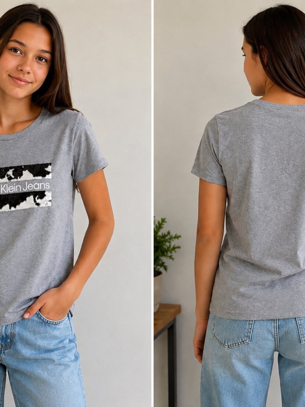 Calvin Klein Jeans Girls T-Shirt (Size XL/TG 16)